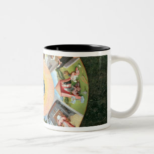 Tischplatte der sieben tödlichen Sünden Zweifarbige Tasse
