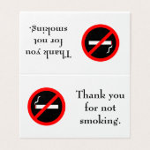 Tischplatte-Nichtraucherzeichen Visitenkarten (Außenseite Aufgefaltet)