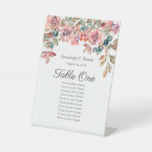 Tischplattentabelle in Florals der Liebe Sockelschild (Vorderseite)