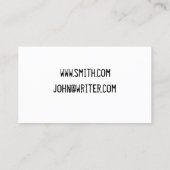 TischplattenVisitenkarte Visitenkarte (Rückseite)