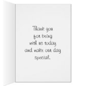 Tischreservierungskarte Schwarz/Weiß Hochzeit (Innen (Rechts))