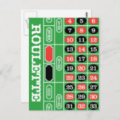 Tischroulette - Gamble to Win Postkarte (Vorne/Hinten)