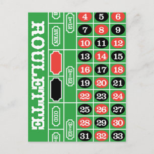 Tischroulette - Gamble to Win Postkarte