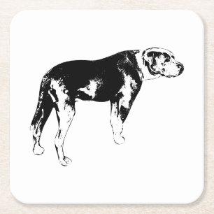 Tischsatz, Pit Mix Sketch Rechteckiger Pappuntersetzer