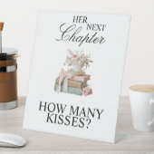 Tischschild für Brautdusche 'Ihr nächstes Kapitel' Sockelschild (In Situ)