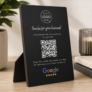 Tischschild Google-Bewertungs-QR-Code-Plakette Fotoplatte