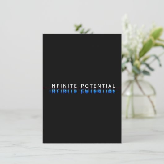 Tischschild 'Infinite Potential Glitch' (Stehend Vorderseite)