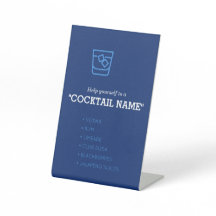 Tischschild Stock The Bar Signature Cocktail