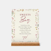 Tischschild Wildflower Sweets Acrylschild (Vorderseite)