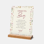 Tischschild Wildflower Sweets Acrylschild (Winkel)