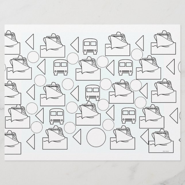 Tischset für Boote und Busse (Vorderseite)
