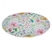 Tischset mit Blumenbezug Schneidebrett (Ecke)