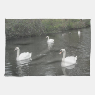 Tischset Swans River Schwimmen Geschirrtuch