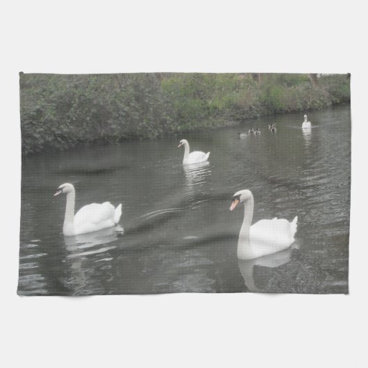 Tischset Swans River Schwimmen Geschirrtuch (Horizontal)