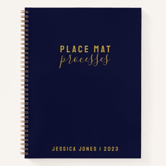 Tischset verarbeitet einfaches Seerecht Notizblock (Vorderseite)