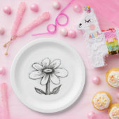 Tischsets mit Gänseblümchen für sie Pappteller (Party)