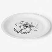 Tischsets mit Gänseblümchen für sie Pappteller (Schrägansicht)