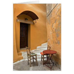 Tischsetting auf dem Bürgersteig, Chania, Kreta, G