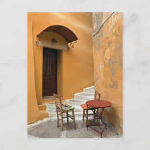 Tischsetting auf dem Bürgersteig, Chania, Kreta, G Postkarte