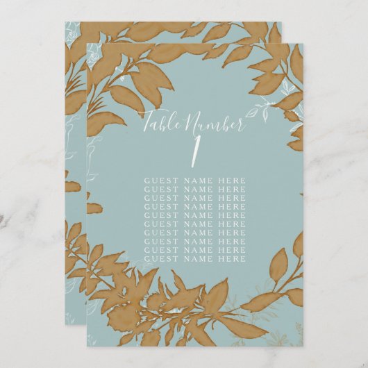 Tischsitze dunkelblaue und weiße Kreidebridale Einladung (Vorne/Hinten)