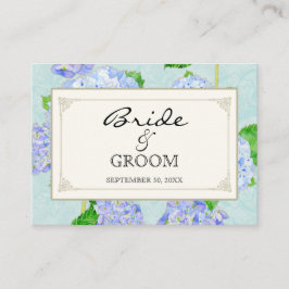 Tischsitze Escort Blue Hydrangea Lace Floral Platzkarte