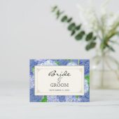 Tischsitze Escort Blue Hydrangea Lace Floral Platzkarte (Stehend Vorderseite)