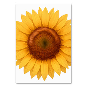 Tischständer mit Sonnensymbol - Sonnenblume Tischnummer