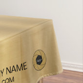 Tischtafel für den Handel Logo Gold und Schwarz Tischdecke (Beispiel)
