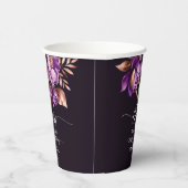 Tischtafelgeschirr für Geburtstagsparteien - lila  Pappbecher (Rechts)