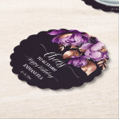 Tischtafelgeschirr für Geburtstagsparteien - lila Untersetzer (angewinkelt)