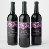 Tischtafelgeschirr für Geburtstagsparteien - lila  Weinetikett (Flaschen)