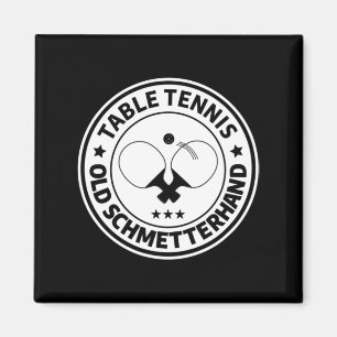 Tischtennis, alter Schmetterling, Design für Tisch Magnet