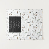 Tischtennis-Banner Business-Logo Fischen Wandteppich (Vorderseite (Horizontal))