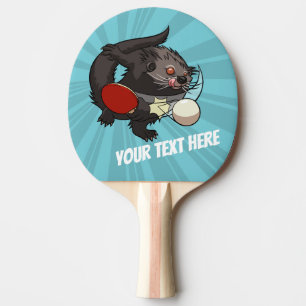 Tischtennis Bearcat Ping Pong Binturong Cartoon Schläger