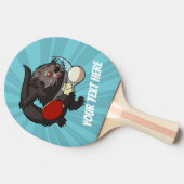 Tischtennis Bearcat Ping Pong Binturong Cartoon Tischtennis Schläger (Seitenansicht)