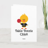 Tischtennis Chick Grußkarte Karte (Rückseite)