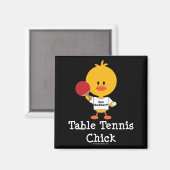 Tischtennis Chick Magnet (Vorderseite/Rückseite)