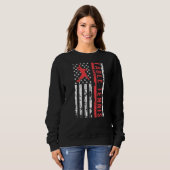 Tischtennis Cool American Flag Player Sweatshirt (Vorne ganz)