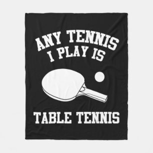 Tischtennis-Design für Fun-Tennis-Spieler Fleecedecke
