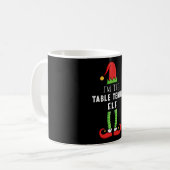 Tischtennis Elf Weihnachtsmatte Familiengeschenk Kaffeetasse (Vorderseite Links)