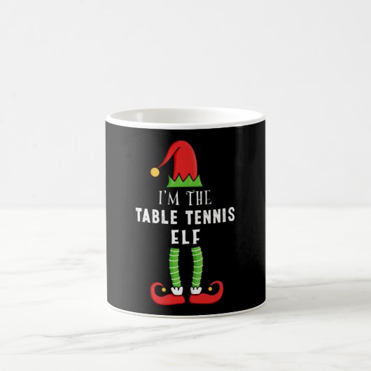 Tischtennis Elf Weihnachtsmatte Familiengeschenk Kaffeetasse (Mittel)
