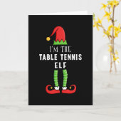 Tischtennis Elf Weihnachtsmatte Familiengeschenk Karte (Gelbe Blume)