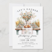 Tischtennis Erntedank Dinner Einladung (Vorderseite)