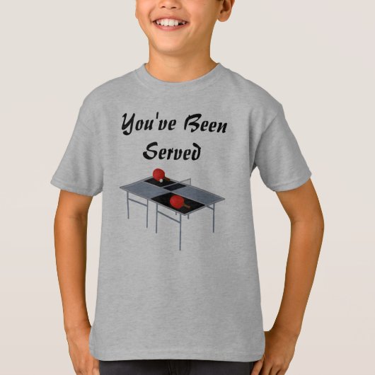 Tischtennis Funny Sie bedient haben, T-Shirt (Vorderseite)