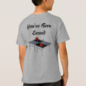 Tischtennis Funny Sie bedient haben, T-Shirt (Rückseite)