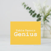Tischtennis Genius Geschenke Postkarte (Stehend Vorderseite)