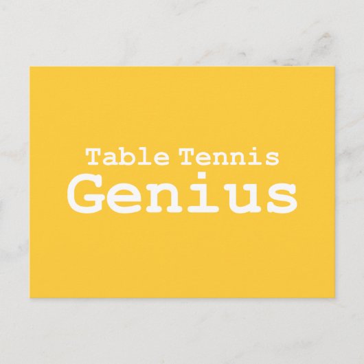 Tischtennis Genius Geschenke Postkarte (Vorderseite)