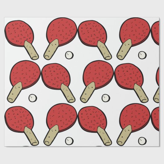 Tischtennis Geschenkpapier (Flach)