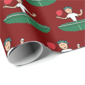 Tischtennis Geschenkpapier (Rolleneckpunkt)