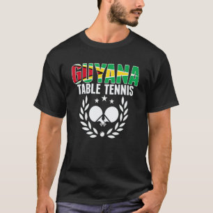 Tischtennis Guyana Guyanische Ping-Pong-Mannschaf T-Shirt